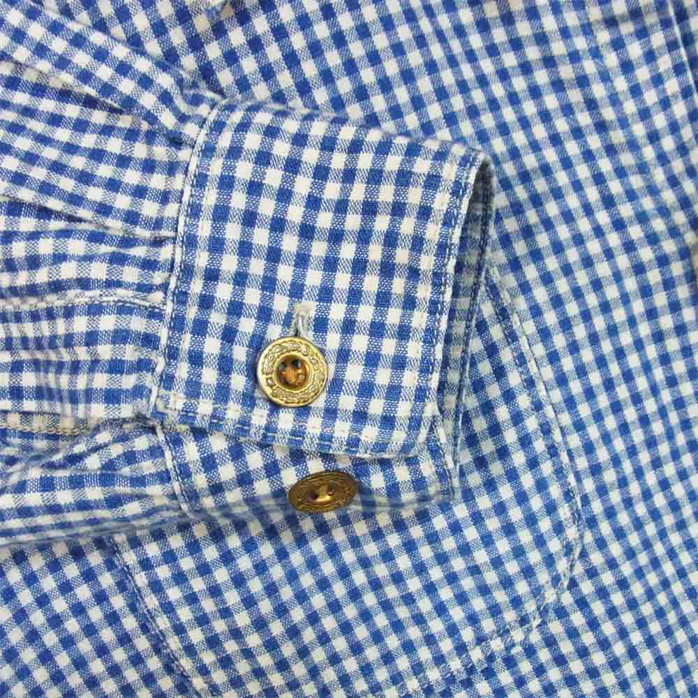 ORGUEIL オルゲイユ OR-070B Classic Work Shirt ギンガムチェック ワークシャツ ブルー系 38【美品】【中古】