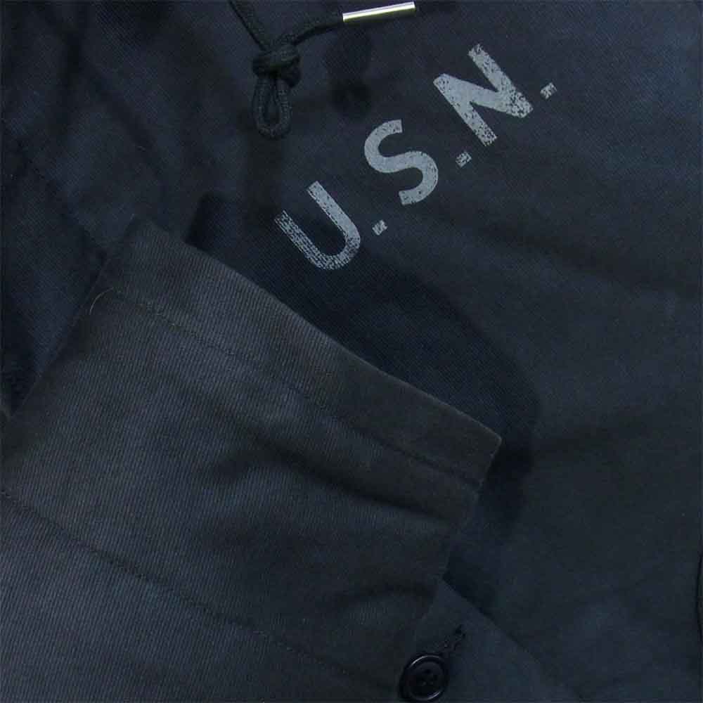 TOY'S McCOY トイズマッコイ 10162688 N-1 hood 裏地 アルパカ ボア フード デッキ ジャケット コート ダークネイビー系 36【美品】【中古】