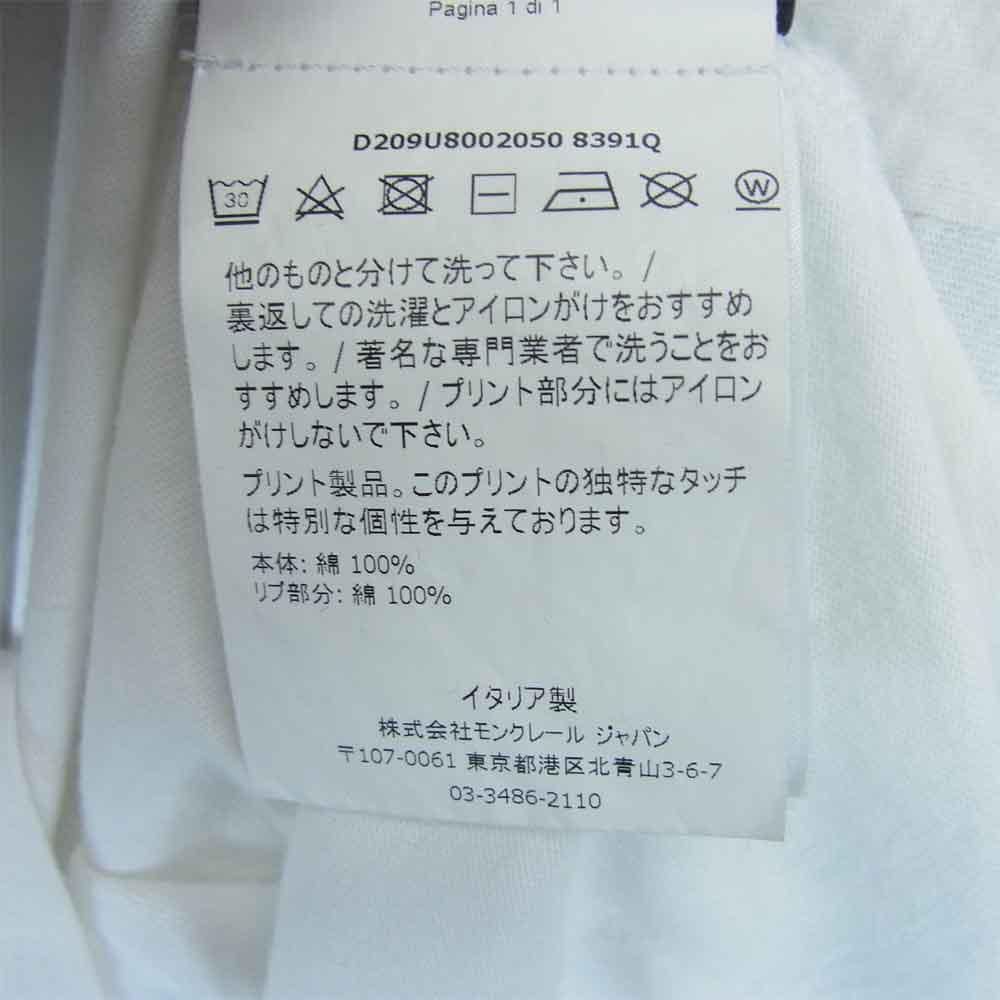 MONCLER モンクレール D209U8002050-8391Q 国内正規品 FRAGMENT フラグメント MAGLIA T-Shirt BACKSTAGE マグリア Tシャツ ホワイト系 L【中古】
