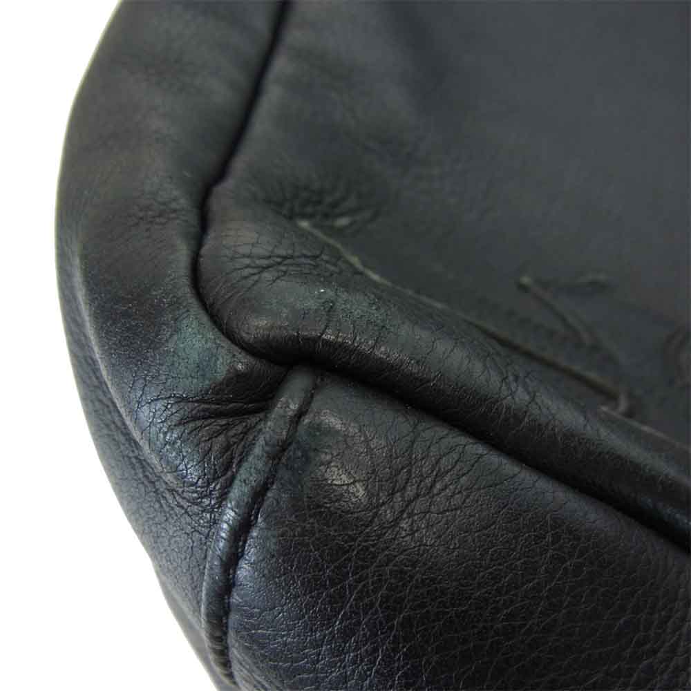 CHROME HEARTS クロムハーツ(原本無) TOTE 4POCKET クロスパッチ レザー トートバッグ ブラック系【中古】