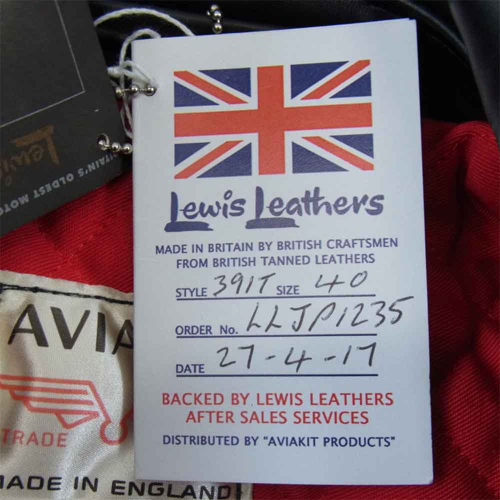 Lewis Leathers ルイスレザー 391T LIGHTNING ライトニング レザー ダブルライダース ブラック系 ブラック系 40【美品】【中古】
