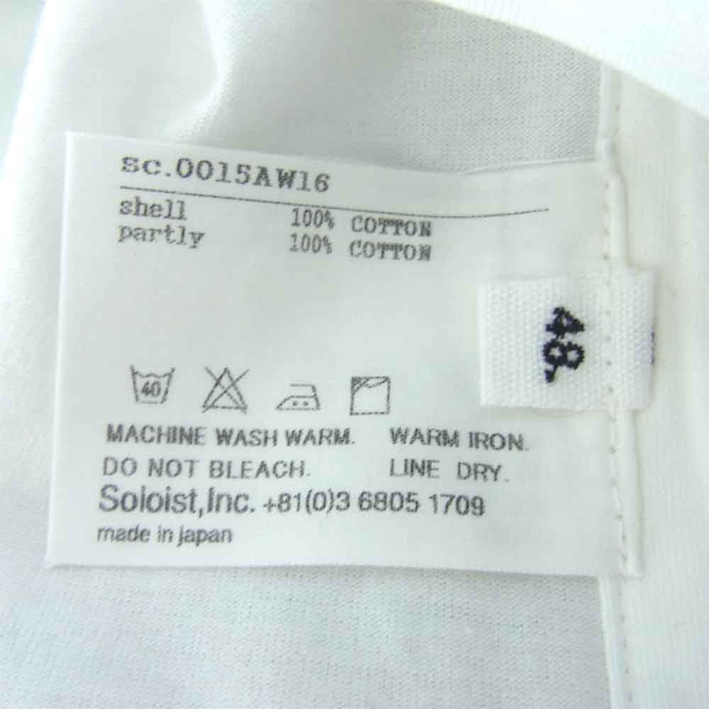タカヒロミヤシタザソロイスト 15AW 0015AW16 INTRO ギター プリント 半袖 Tシャツ ホワイト系 48【極上美品】【中古】