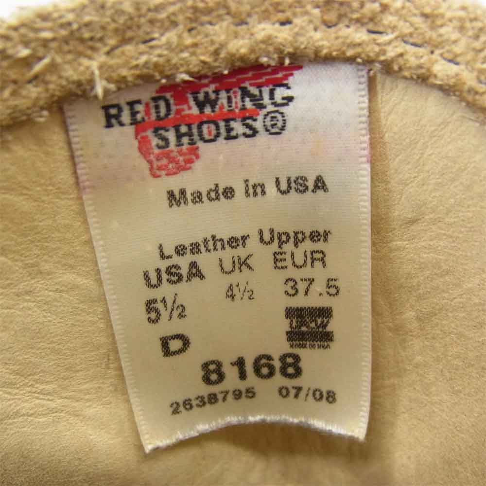RED WING レッドウィング 8168 Pecos Boots ペコス ブーツ スエード ベージュ系【中古】