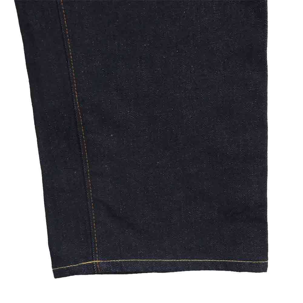 カーキ MIL‐19HPT101 ノンウォッシュ 5ポケット ハイライズ ストレート デニム パンツ インディゴブルー系 1【美品】【中古】