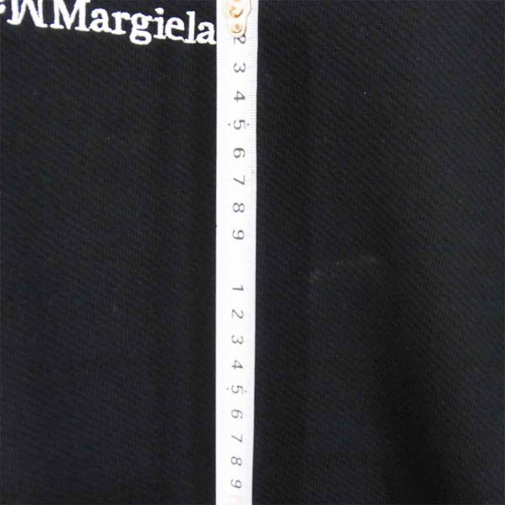 MAISON MARGIELA メゾンマルジェラ S50GU0149 20AW 反転ロゴ ステッチ オーバーサイズ プルオーバー パーカー ブラック系 48【美品】【中古】