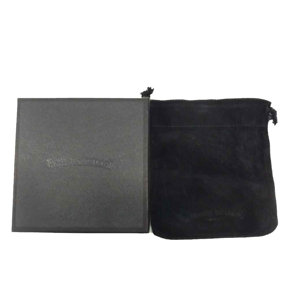 CHROME HEARTS クロムハーツ(原本無) クラシック オーバル クロス バックル レザー ベルト ブラック系 36【中古】