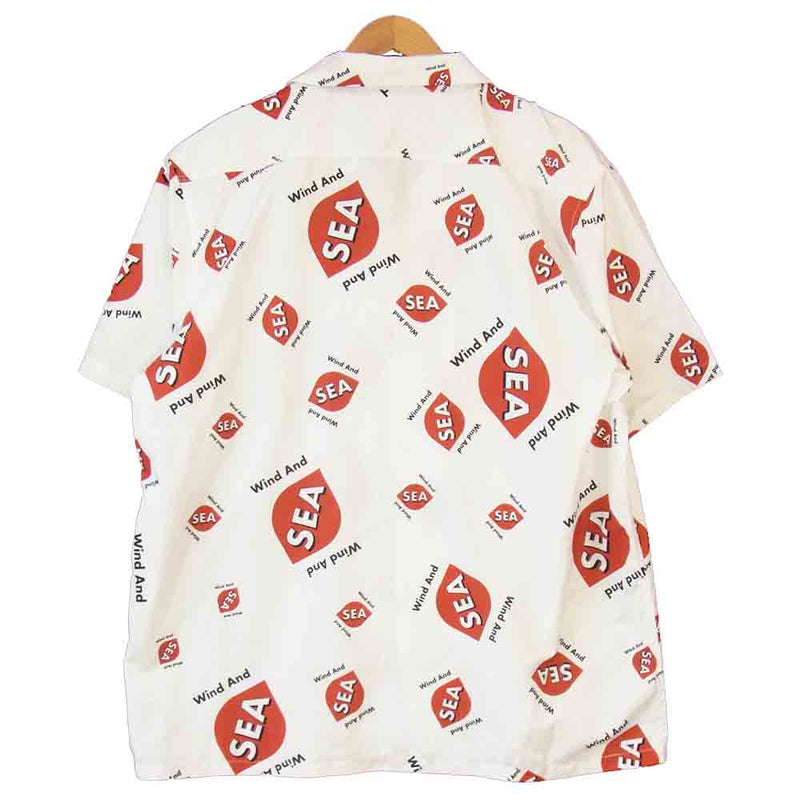 ウィンダンシー WDS-SH-01 WDS rhombus-pattern Open coller shirt 総柄 オープンカラー 半袖シャツ  ホワイト系 XL【美品】【中古】
