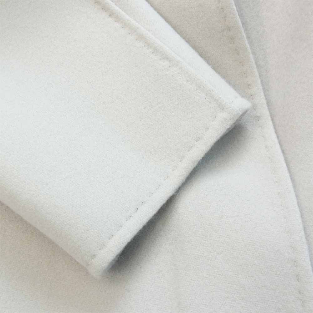 ebure ヘビーメルトン チェスター ロングコート ホワイト系 グレー系 38【美品】【中古】