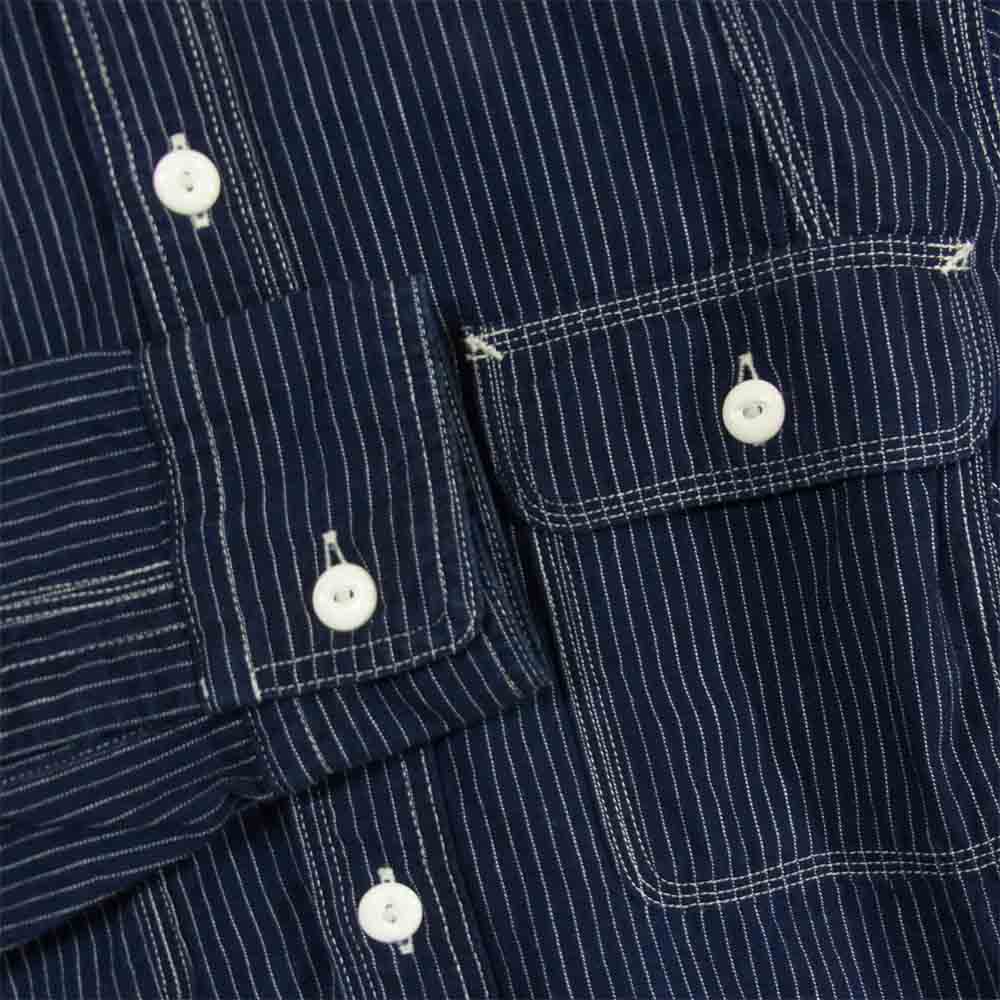 Pherrow's フェローズ 40's MODEL CHAMBRAY WORK SHIRT ワーク シャツ 長袖 ネイビー系 S【中古】