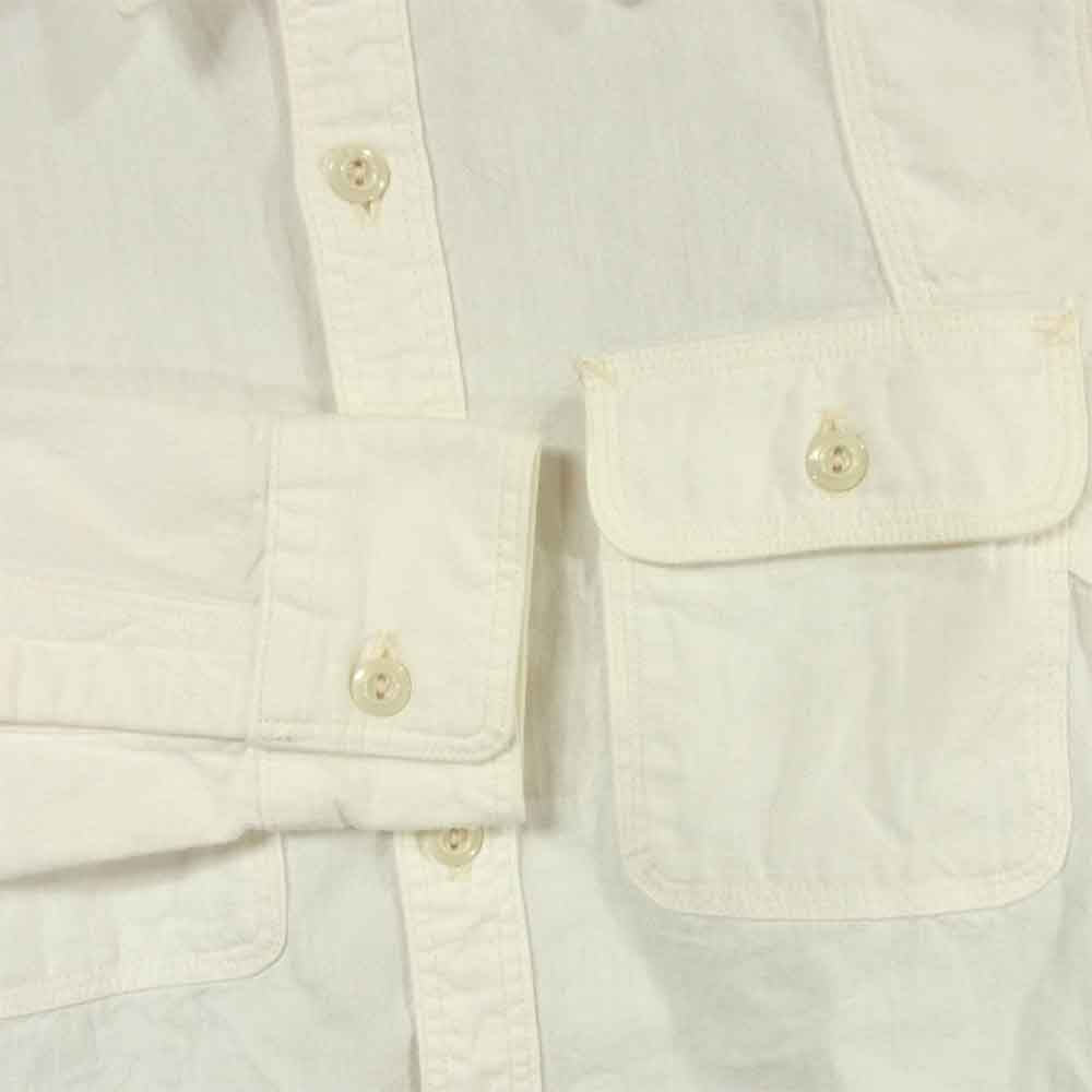 Pherrow's フェローズ 40's MODEL CHAMBRAY WORK SHIRT ワーク シャツ 長袖 ホワイト系 S【中古】