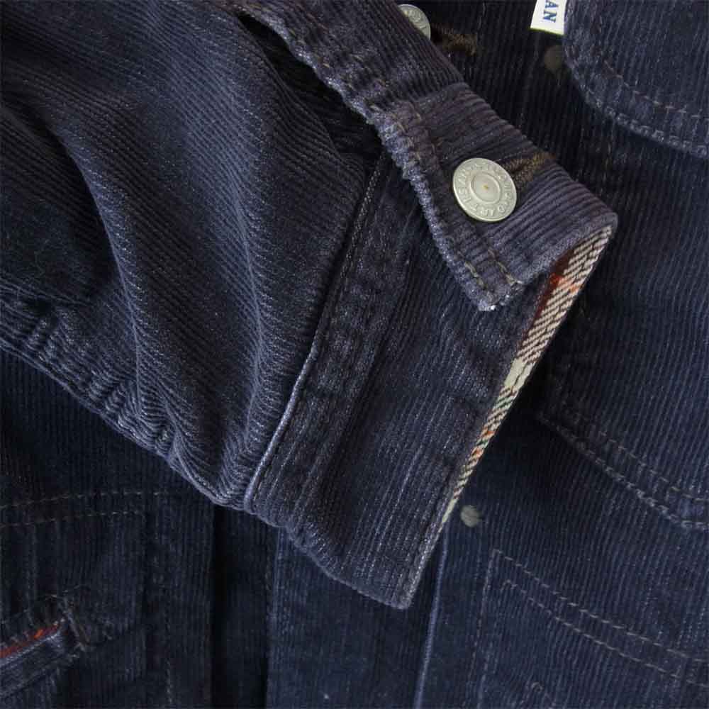 STUDIO D’ARTISAN ステュディオダルチザン 4323 COUDUROY RUNCH JACKET コーデュロイ ボア ランチ ワーク ジャケット パープル系 ベージュ系 36【中古】