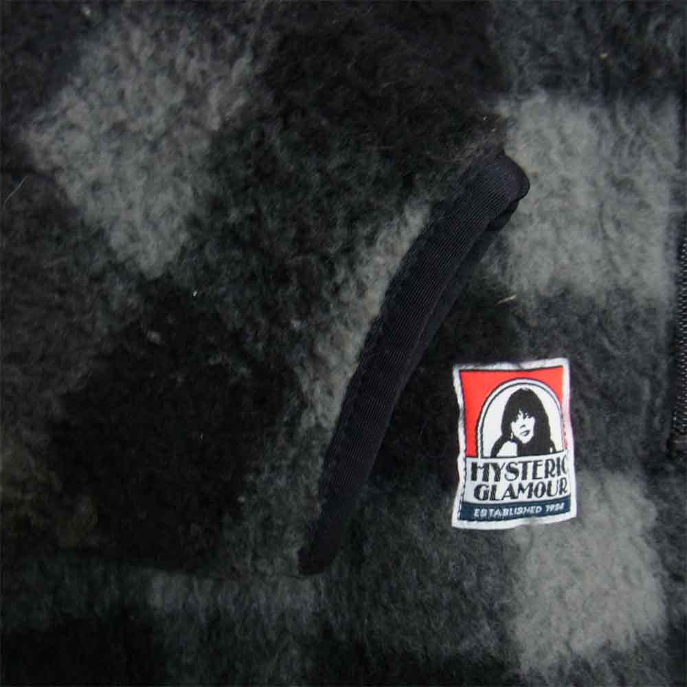 HYSTERIC GLAMOUR ヒステリックグラマー 0253CF10 バッファローチェック フリース ジップ パーカー グレー系 M【中古】