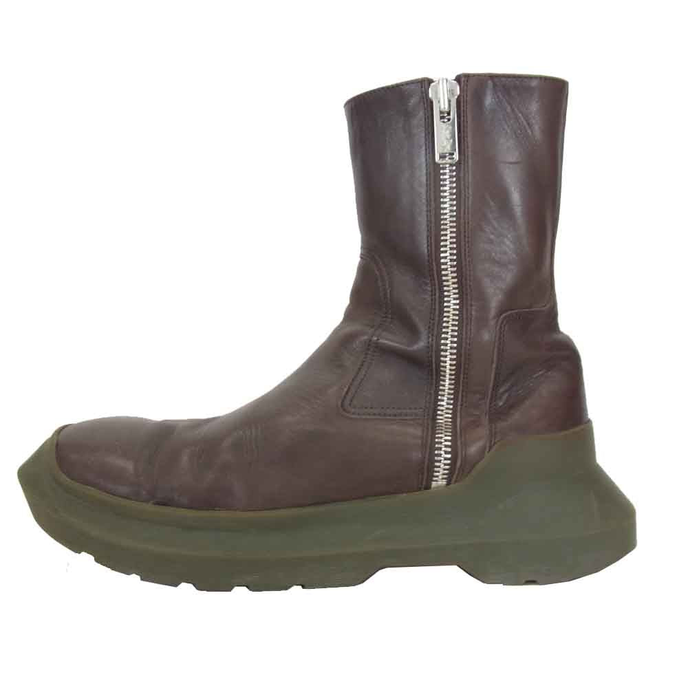 UNDERCOVER アンダーカバー 20AW UCZ4F03 Zip Up Leather Boots ジップアップ レザー ブーツ ブラウン系 XL 28-28.5cm【中古】