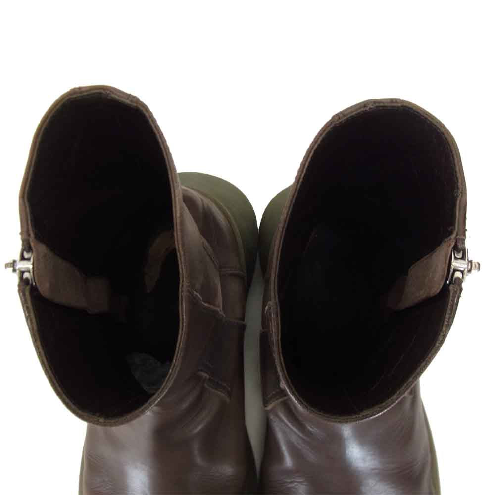 UNDERCOVER アンダーカバー 20AW UCZ4F03 Zip Up Leather Boots ジップアップ レザー ブーツ ブラウン系 XL 28-28.5cm【中古】