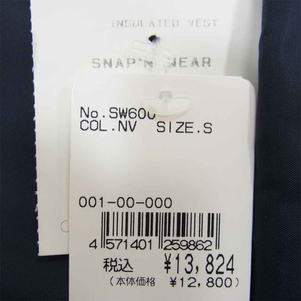 スナップンウェア Snap 'N' WEAR Insulated Vest インサレーテッド ベスト ネイビー系 S【新古品】【未使用】【中古】