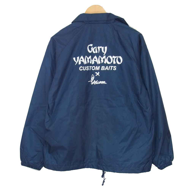 サイコム Gary Yamamoto nylon coach jacket ナイロン コーチジャケット ネイビー系 M【美品】【中古】