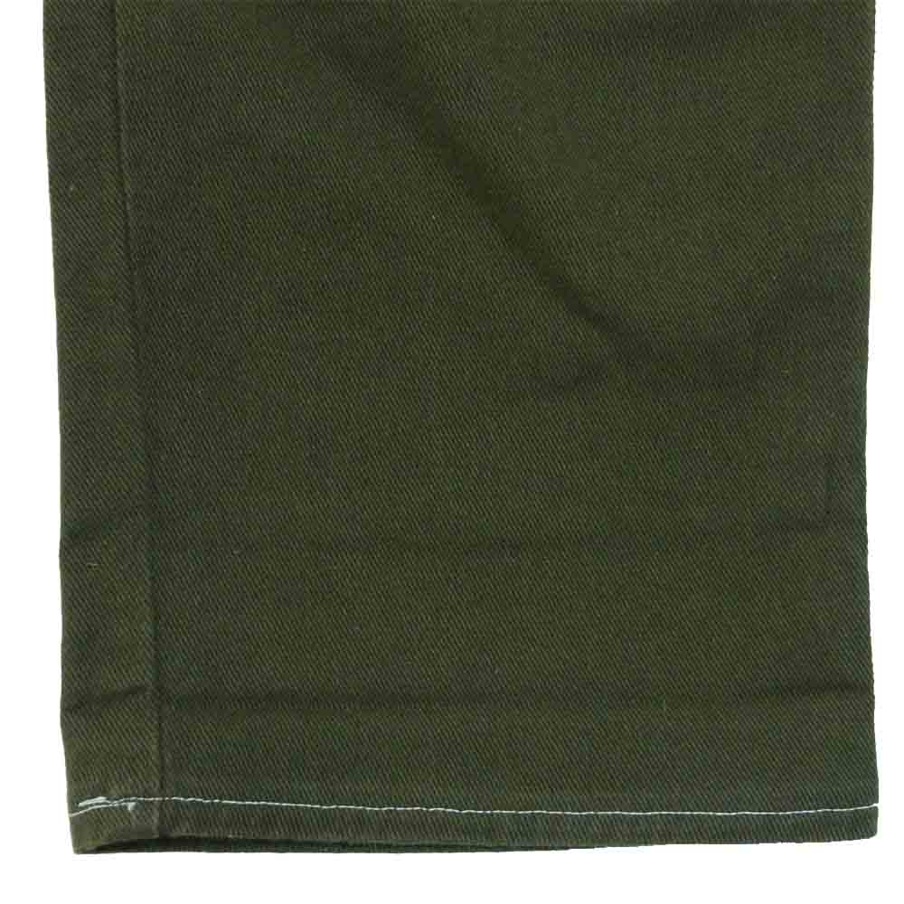 カイコ 18SS KAIKO-18-068 STITCH TWILL PANTS スティッチ ツイル コットン パンツ カーキ系 1【中古】