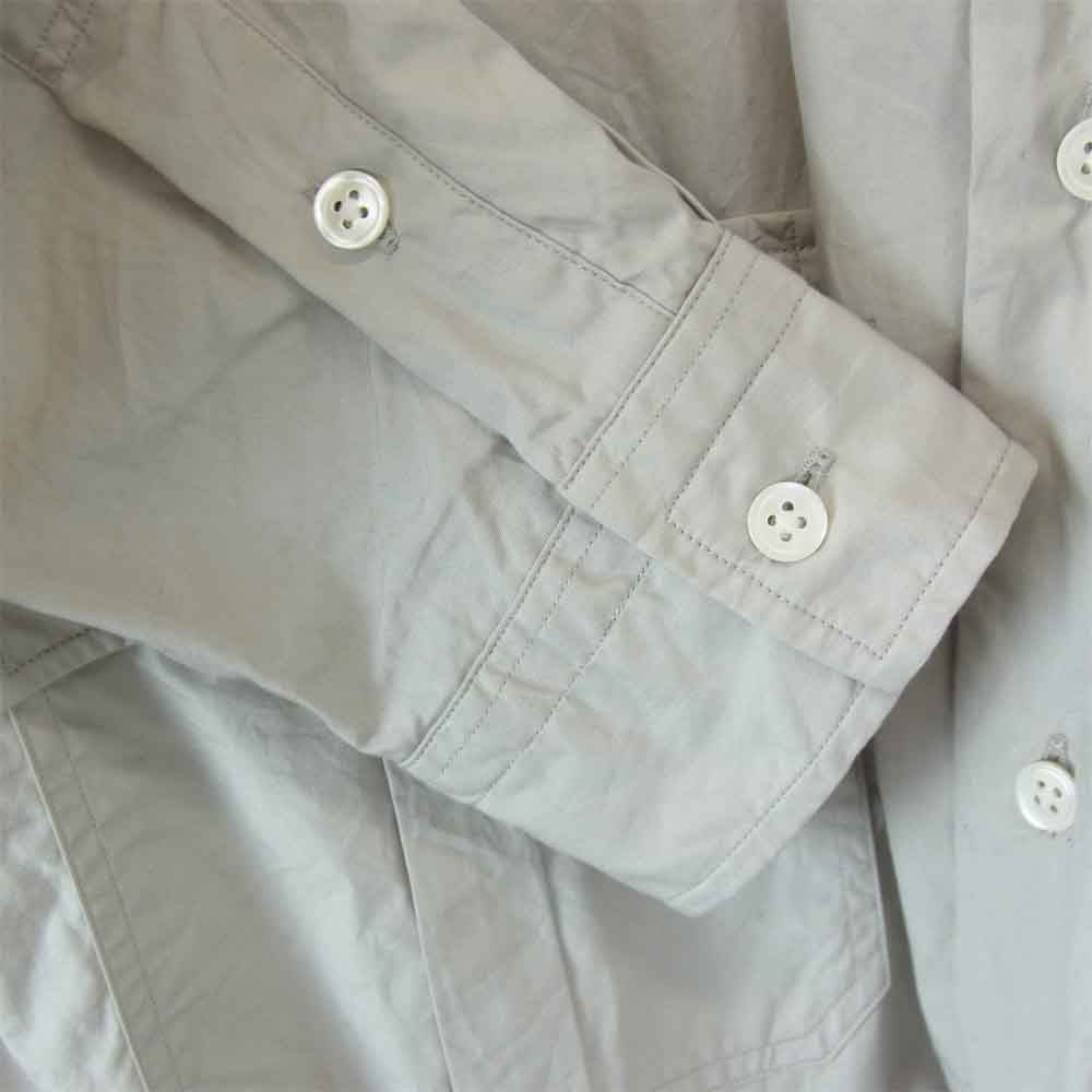 PORTER CLASSIC ポータークラシック ROLL UP SHIRT SHIJIRA STRIPE ロールアップ シジラ ストライプ シャツ グレー系 XL【中古】