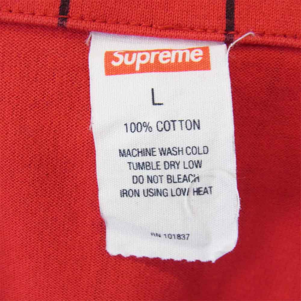 Supreme シュプリーム 19AW LOVE HATE BASEBALL JERSEY ベースボールシャツ レッド系 L【中古】