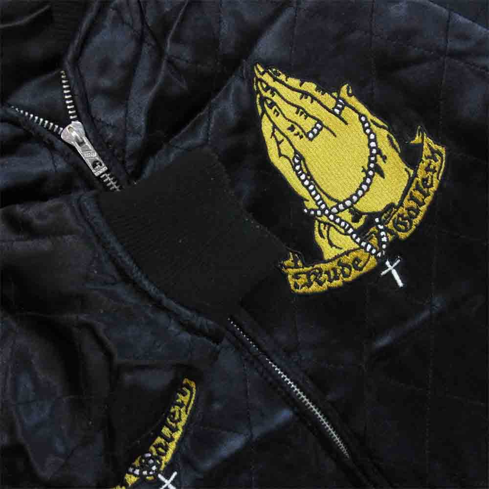 RUDE GALLERY ルードギャラリー MARIA SOUVENIR JACKET バック マリア 刺繍 リバーシブル スカジャン ブラック系 表記無し【中古】