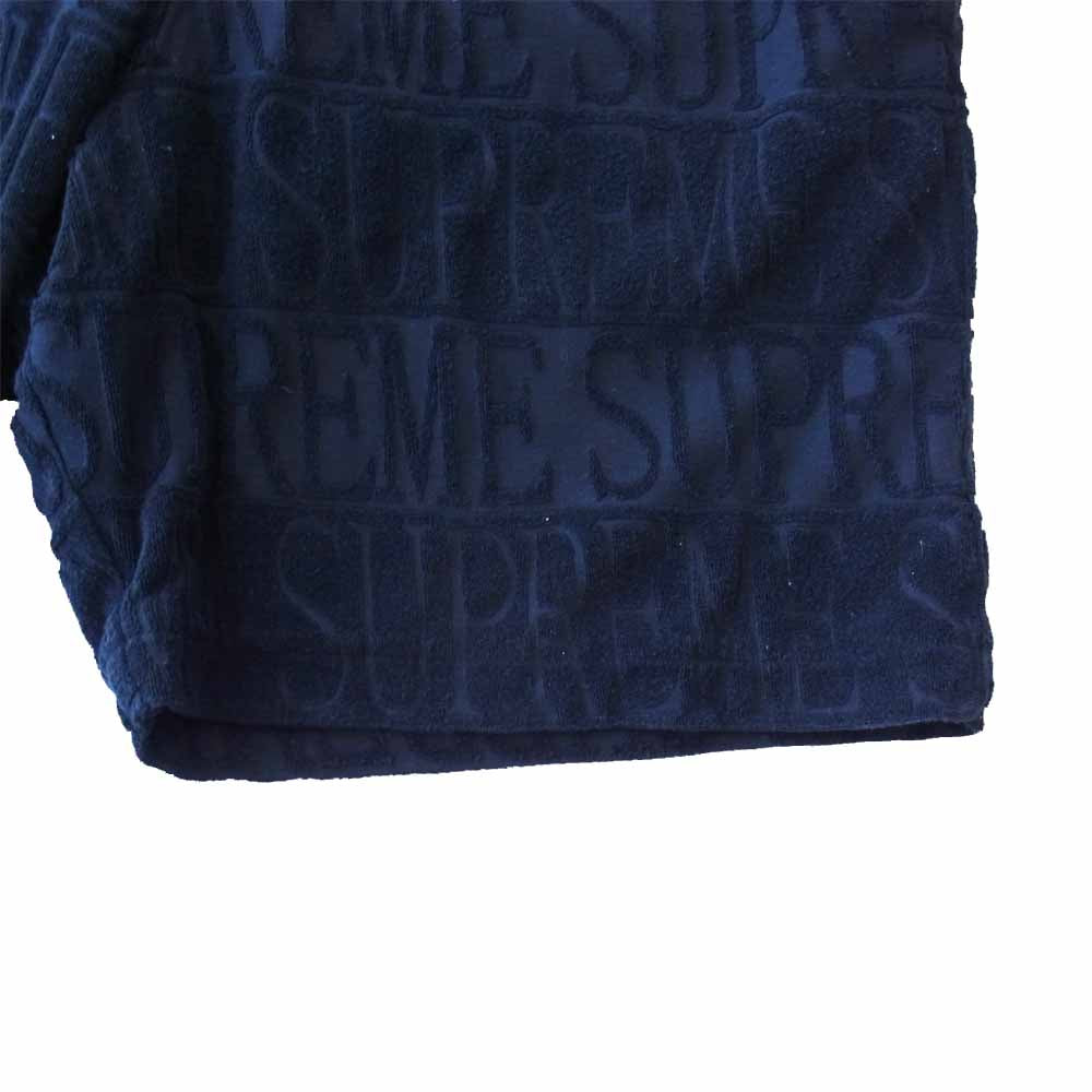 Supreme シュプリーム 17SS Logo Stripe Terry Short ロゴストライプ テリー パイル ショーツ ブラック系 S【中古】