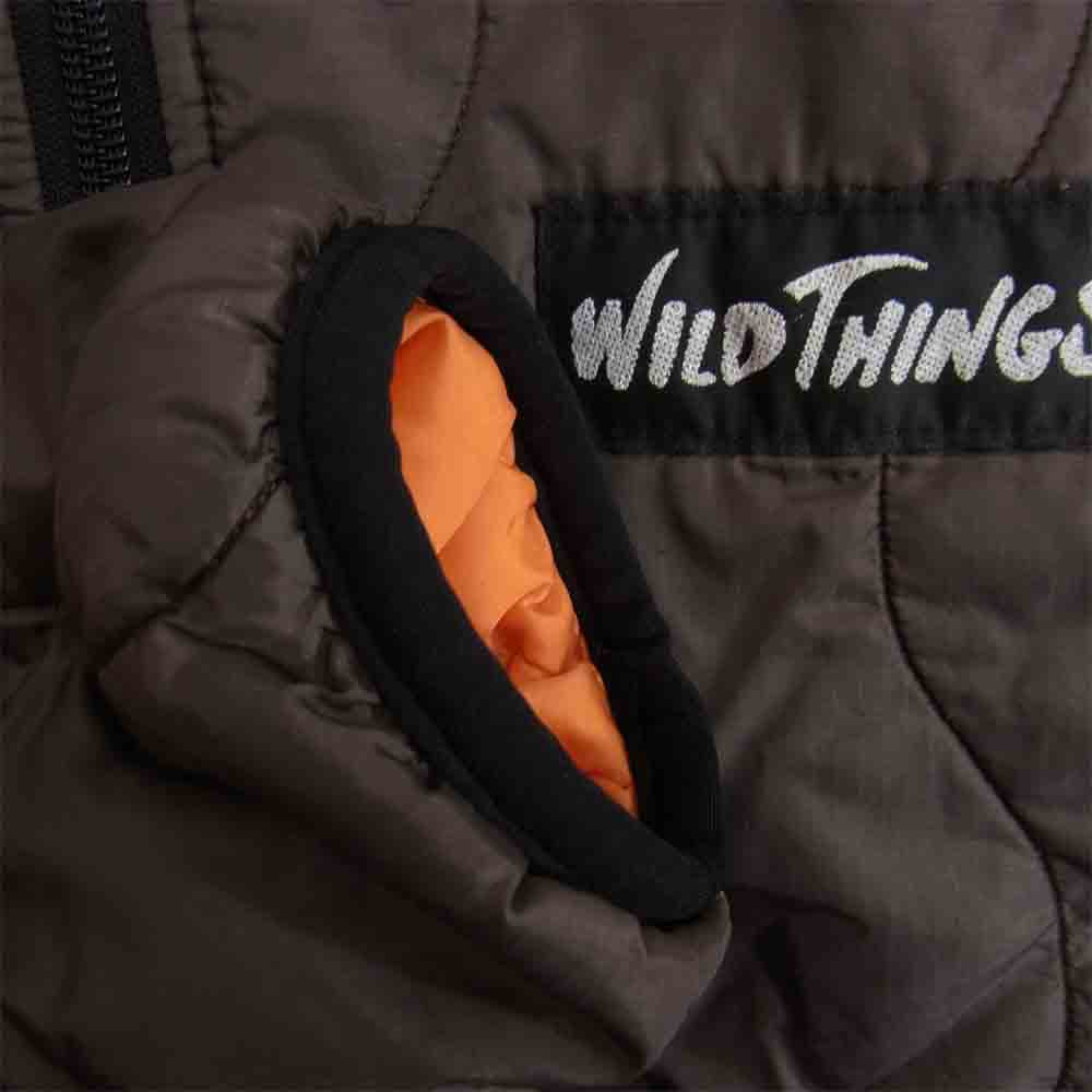 WILDTHINGS ワイルドシングス フルジップ ナイロン ジャンパー パーカー ジャケット ブラウン系 M【中古】