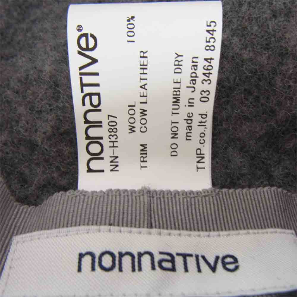 nonnative ノンネイティブ NN-H3807 未使用品 EXPLORER BERET WOOL FELT ウール フェルト ベレー グレー系【極上美品】【中古】