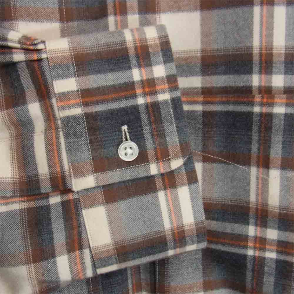 GRAPHPAPER グラフペーパー GM203-50181 Thomas mason トーマスメイソン for gp check oversized bd shirt オーバーサイズ チェック ボタンダウン シャツ グレー系 L【極上美品】【中古】