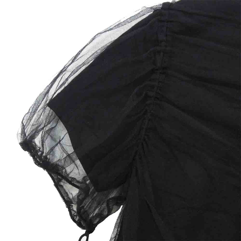 ノワール ケイニノミヤ COMME DES GARCONS コムデギャルソン AD2017 チュール レイヤード カットソー ブラック系 M【美品】【中古】