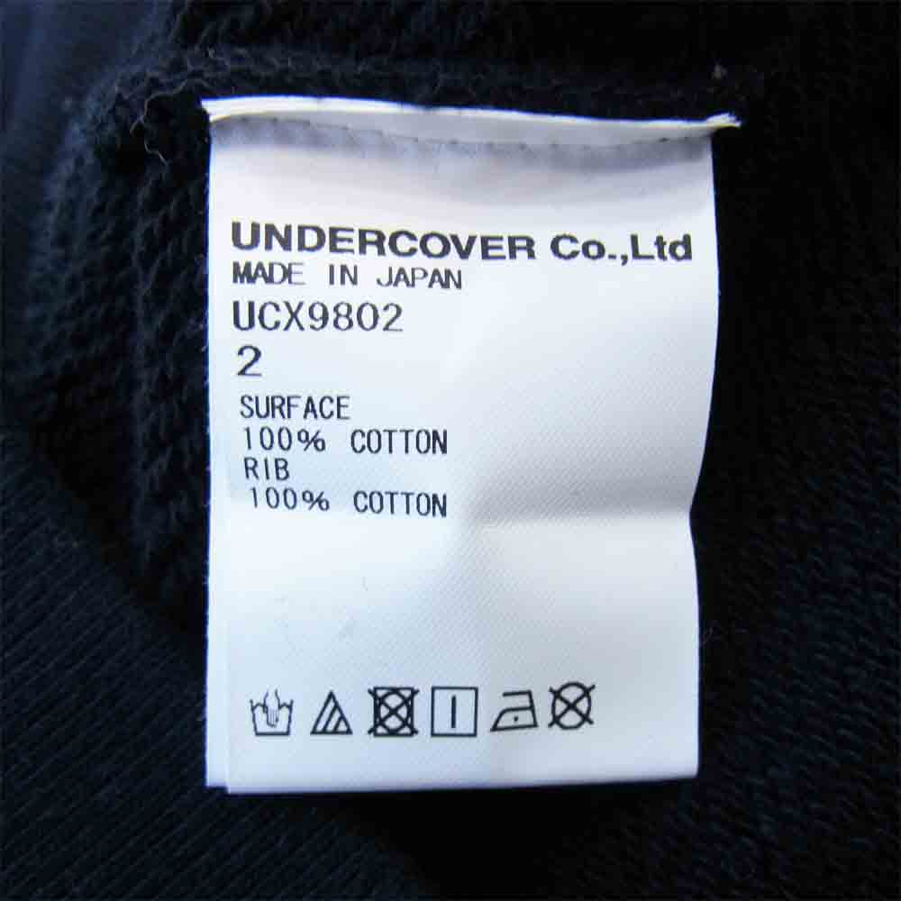 UNDERCOVER アンダーカバー UCX9802 フーディ プルオーバー パーカー 黒 ブラック系 2【美品】【中古】