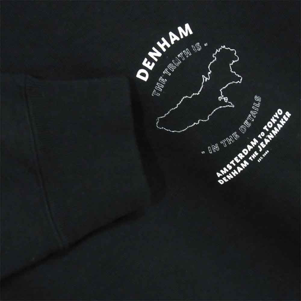 DENHAM 27211-2-60003 unitary pine hoody コットンスウェットパーカー ブラック系 L【新古品】【未使用】【中古】