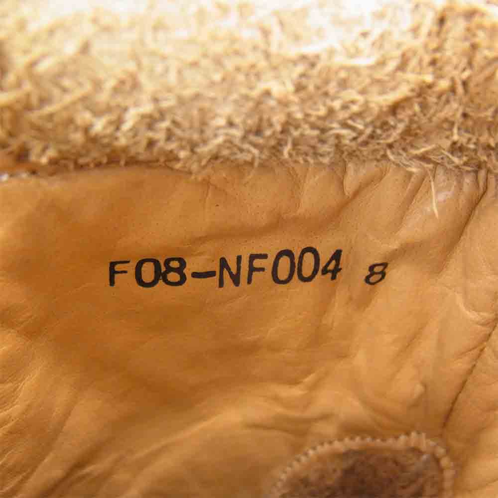 NUMBER(N)INE ナンバーナイン 08AW F08-NF004 ポートランド期 ヌバック ミリタリー トレッキング サイドジップ レースアップ ブーツ ベージュ系 8【中古】