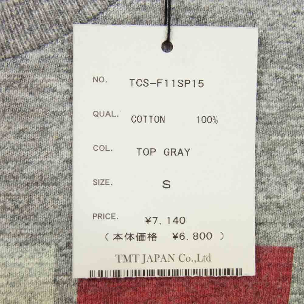 TMT ティーエムティー TCS-F11SP15 TMT YOURS ロゴ プリント 半袖 Tシャツ グレー系 S【極上美品】【中古】
