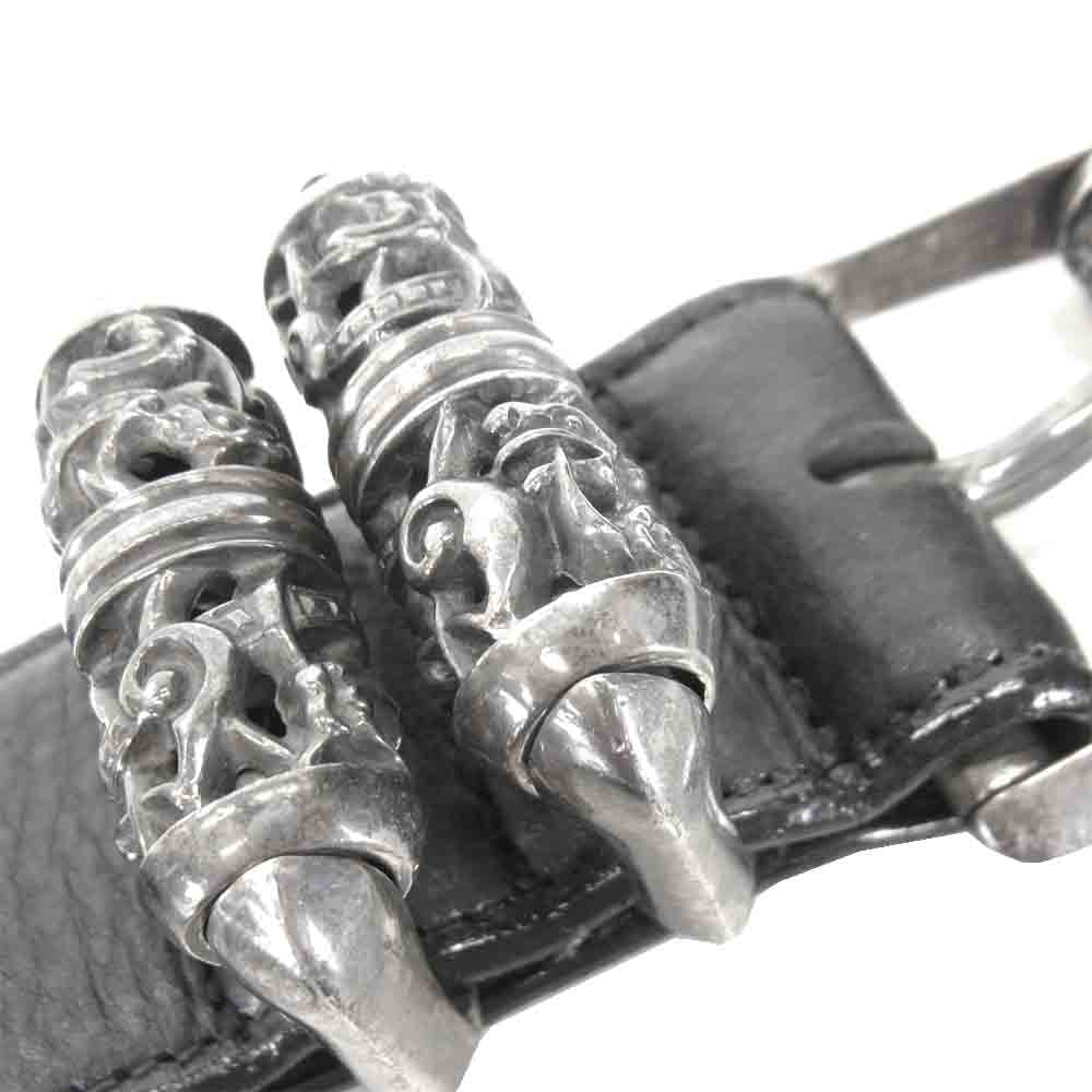 CHROME HEARTS クロムハーツ(原本無) ケルティックローラー ベルト ブラック系 34【中古】