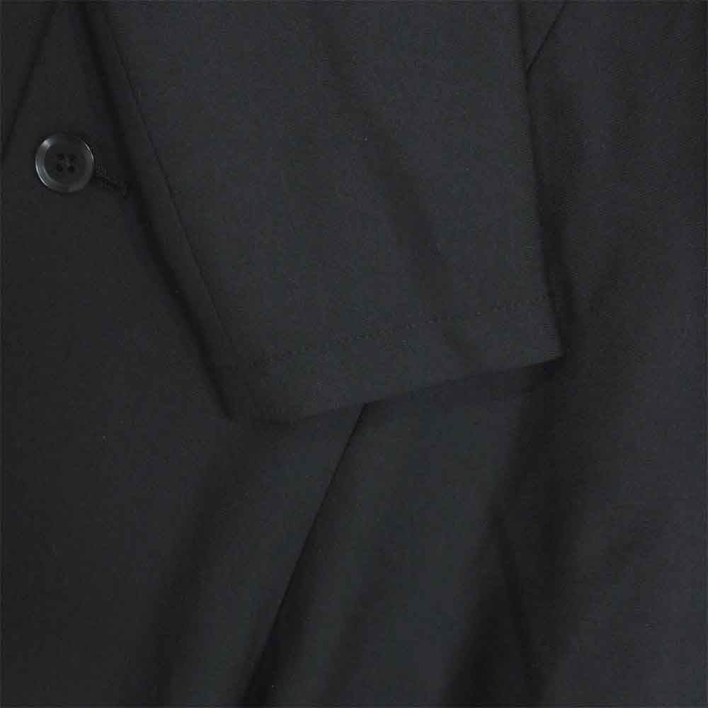 Yohji Yamamoto ヨウジヤマモト GroundY 21SS GT-D03-100-1 T/W Gabardine Drape Hood Cardigan TWギャバジン コート ブラック系 3【新古品】【未使用】【中古】