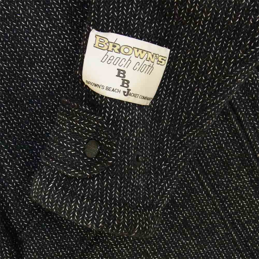 BROWNS'S BEACH ブラウンズビーチ 624 HUNTING JACKET WALDES ジップ ハンティング ジャケット ブラック系 38【中古】