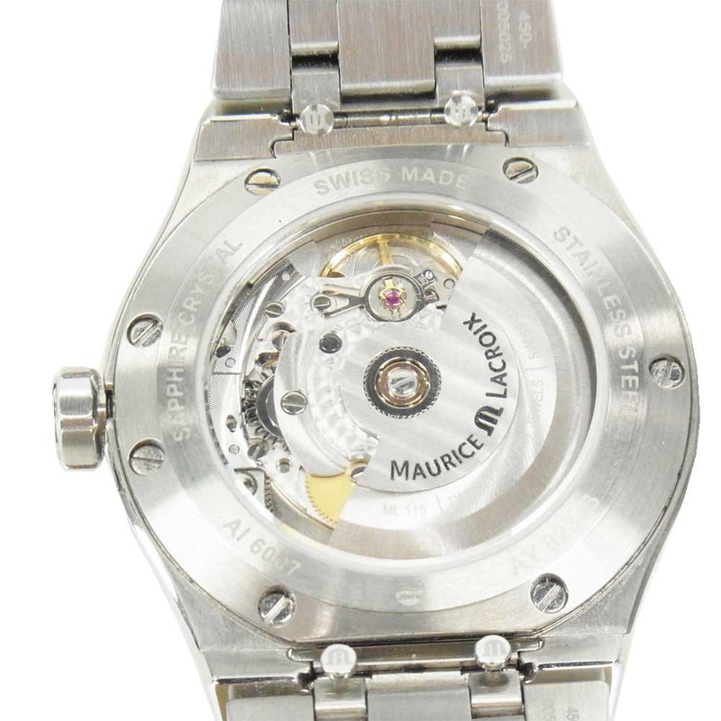 モーリス ラクロア MAURICE LACROIX 腕時計 メンズ AI6007-SS002-330-1 アイコン オートマティック AIKON Automatic 自動巻き（ML115/手巻き付） ブラックxシルバー アナログ表示