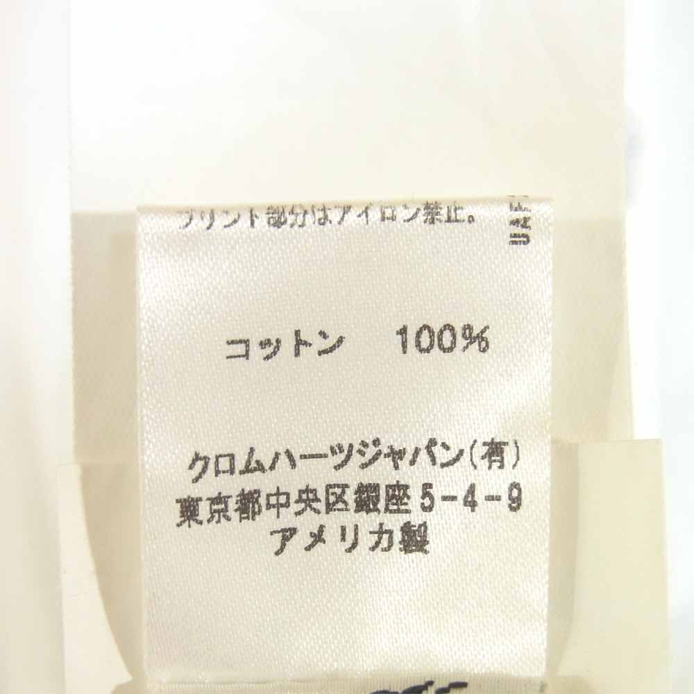 CHROME HEARTS クロムハーツ(原本無) 国内正規品 スクロール ラベル フレア プリント ポケット Tシャツ ホワイト系 S【中古】