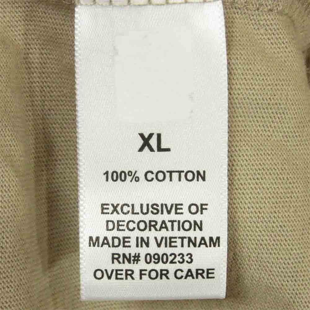 FEAR OF GOD フィアオブゴッド 20SS ESSENTIALS 3D Silicon Applique Boxy Tee エッセンシャル シリコン アップリケ ボクシー Tシャツ ベージュ系 XL【中古】