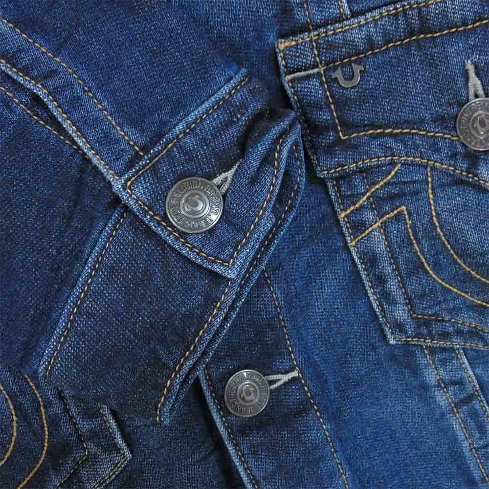 TRUE RELIGION トゥルーレリジョン JIMMY SLIM JKT ジミー スリム デニム ストレッチ ジャケット インディゴブルー系 XXL【新古品】【未使用】【中古】