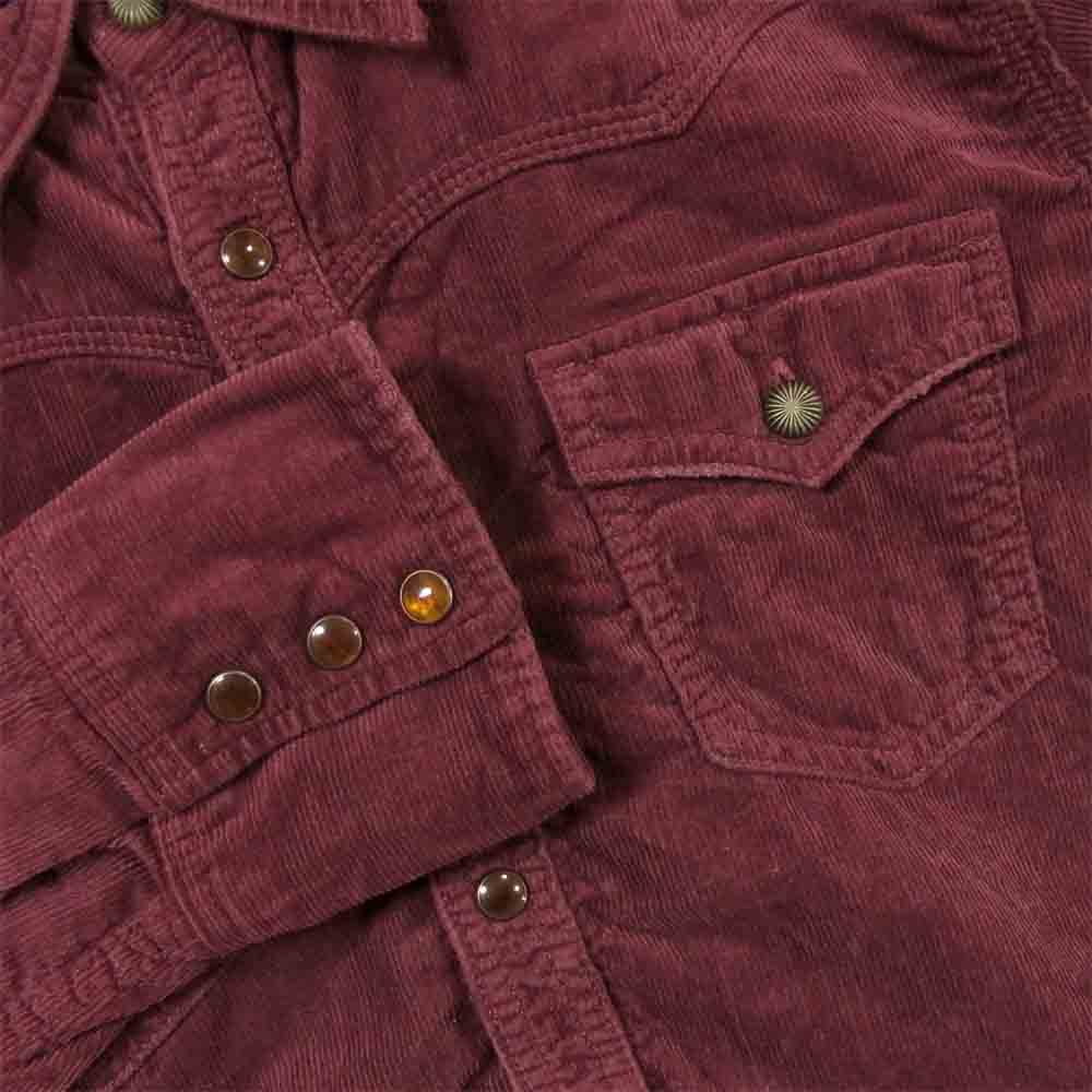 TMT ティーエムティー TSH-F1712 GARMENT DYE CORDUROY SHIRTS コーデュロイ 長袖 シャツ ワインレッド系 L【美品】【中古】