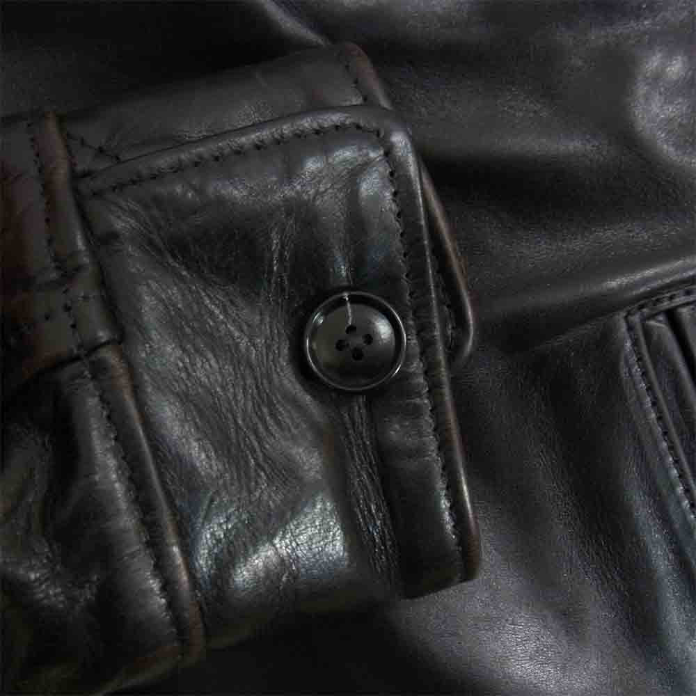 AERO LEATHER エアロレザー 茶芯 BOOTLEGGER STF ブートレガー スーパータイトフィット ホースハイド ライダース ジャケット ブラック系 34【中古】