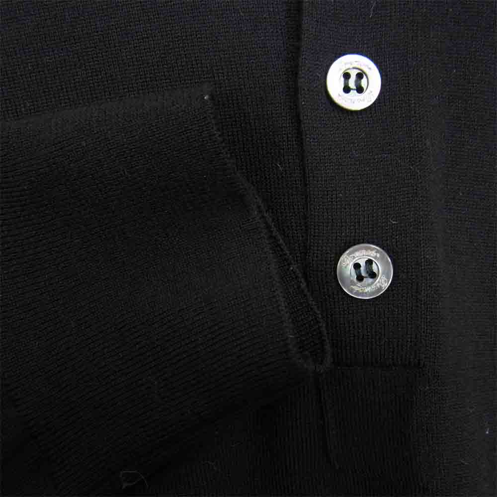 長袖 ニット ポロシャツ ブラック系 48【美品】【中古】