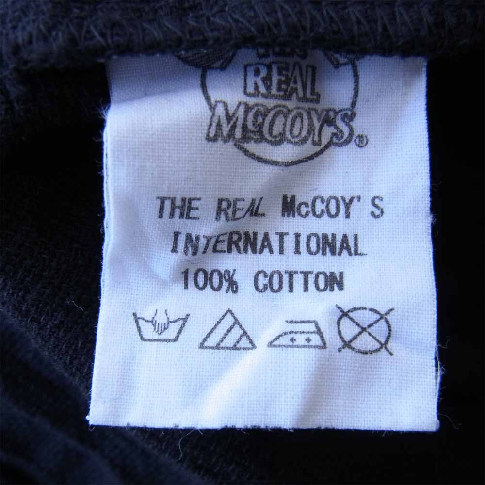 The REAL McCOY'S ザリアルマッコイズ JOE McCOY ジョー マッコイ コットン 半袖 シャツ ブラック系 L【中古】