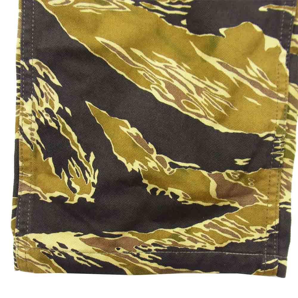 The REAL McCOY'S ザリアルマッコイズ JOHN WAYNE TIGER CAMOUFLAGE TROUSERS ジョンウェイン タイガーカモ カモ柄 パンツ カーキ系 34【美品】【中古】