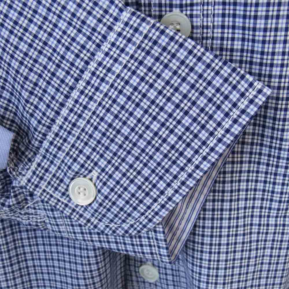 JUNYA WATANABE COMME des GARCONS ジュンヤワタナベコムデギャルソン WF-B007 多素材切り替え チェック シャツ ブルー系 S【新古品】【未使用】【中古】