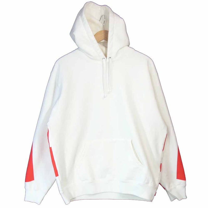 SUPREME シュプリーム 21SS Big Logo Hooded Sweatshirt Hoodie ビックロゴプリント スウェットプルオーバーパーカー ホワイト/レッド