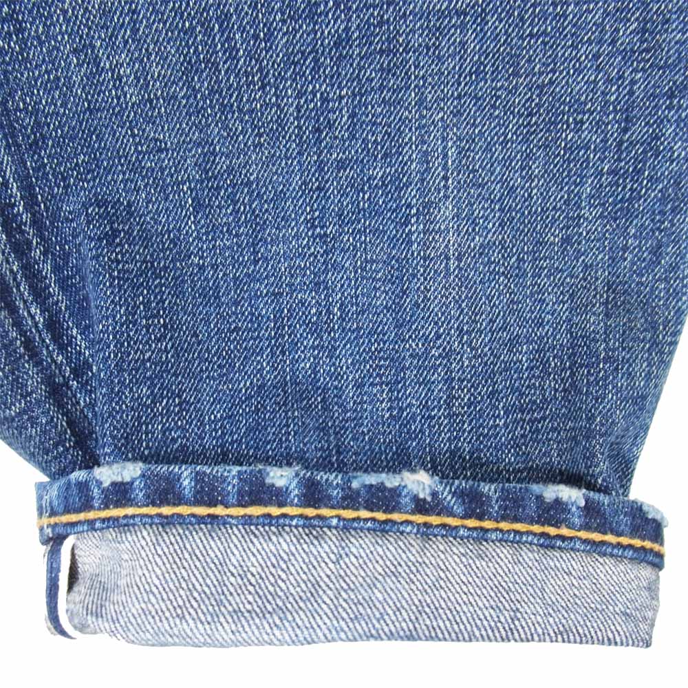 RRL ダブルアールエル MNRRDNMM4P00151 米国製 国内正規品 LOW STRAIGHT 赤耳 ボタンフライ ストレート デニム パンツ インディゴブルー系 30【美品】【中古】