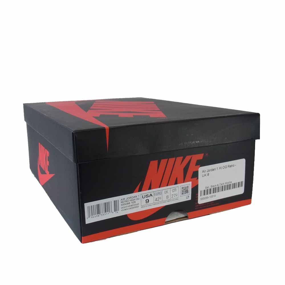 NIKE ナイキ 555088-105 AIR JORDAN 1 RETRO HIGH OG エアジョーダン Dark Mocha ダークモカ マルチカラー系 27【極上美品】【中古】