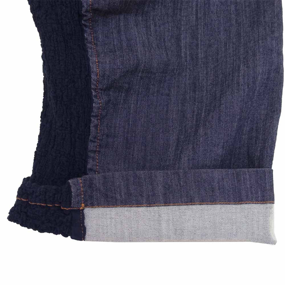 ISSEY MIYAKE イッセイミヤケ me 切替 デニム パンツ 日本製 ウエストゴム インディゴブルー系 表記無し【美品】【中古】